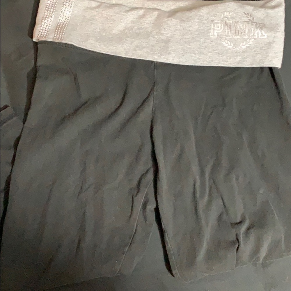Black yoga pants from pink